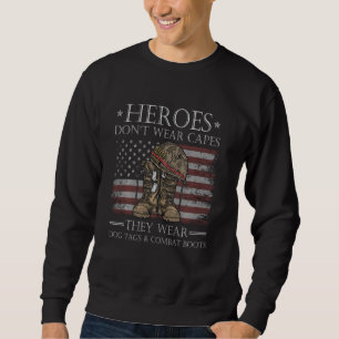 Heroes Don T Bära kapar de Bära Hundbrickor och Co Lång Ärmad Tröja