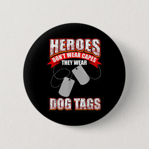 Heroes Dont Bära kapar de Bära Hundbrickor Knapp