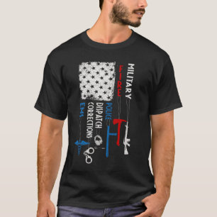 Heroes Flagga EMS-korrigeringar Dispatch Police Fi T Shirt