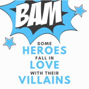 Heroes Kärlek Villains - BAM Sticker Klistermärken