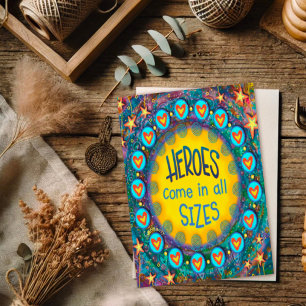 Heroes Kom i alla storlekar Tack Inspiritivitet Kort