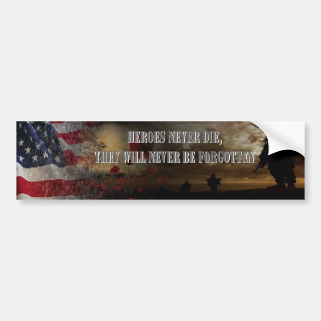 Heroes never die USA Bildekal (Framsidan)