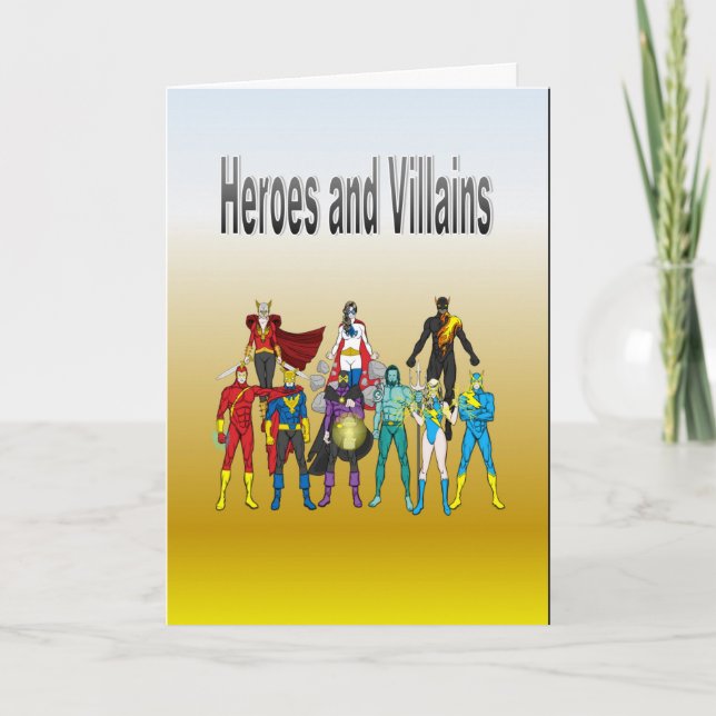 Heroes och Villains Kort (Framsida)