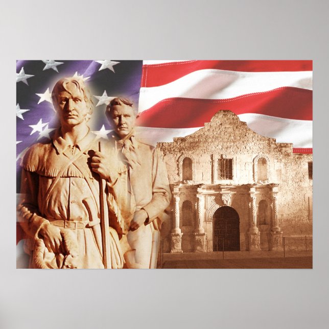 Heroes of the Alamo, San Antonio, Texas Poster (Framsidan)
