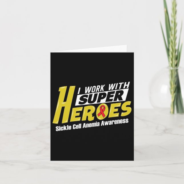 Heroes- Sickle Cell Anemi Awareness Supporter Rib Kort (Framsida)