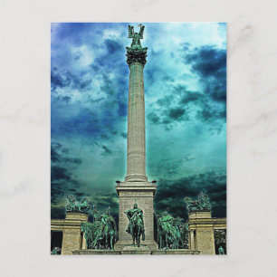 Heroes Square Column, Budapest(2) Vykort