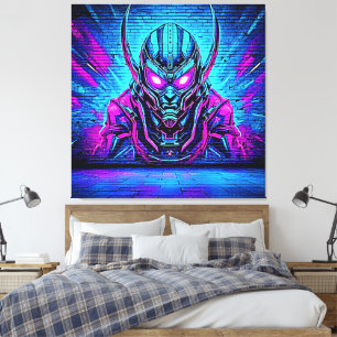 Heroic Cyberpunk Vibe Canvastryck