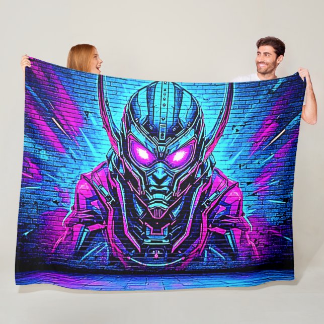 Heroic Cyberpunk Vibe Fleecefilt (På plats)