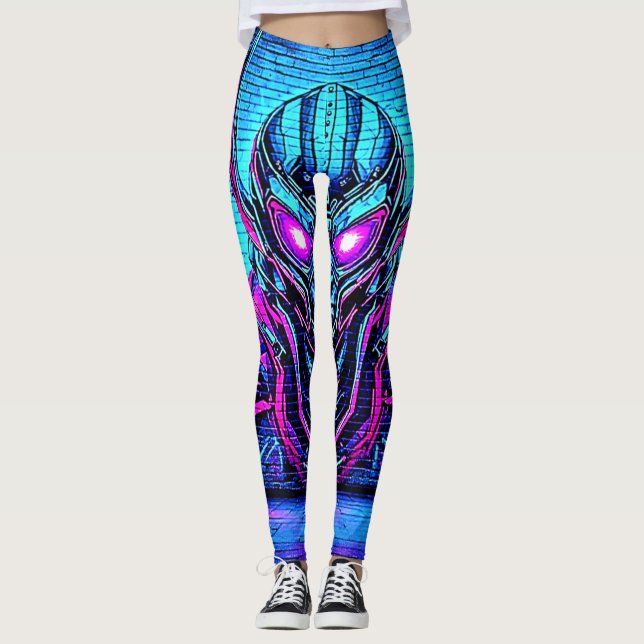 Heroic Cyberpunk Vibe Leggings (Framsida)