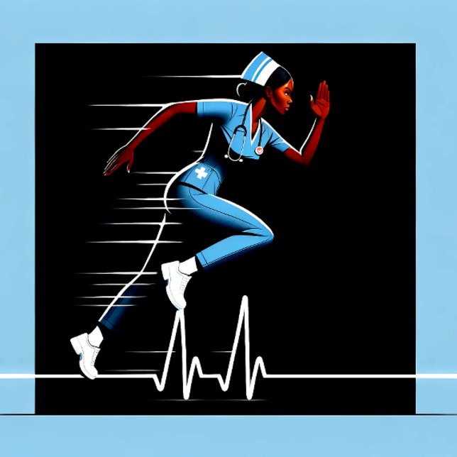 "Heroic Dash: A Nurse in Action, Est. 1 860 tum Magnet ("Capturing the Pulse of Compassion: Tribute to African American Nurses")