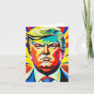 Heroic Donald Trump Patriotisk president Porträtt Kort