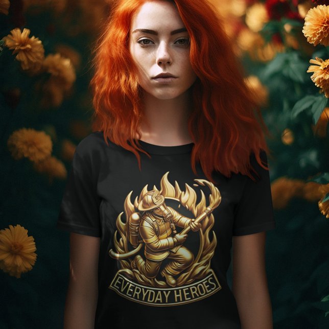 Heroic Fireman: Redot att ta itu med flammen T Shirt (Skapare uppladdad)