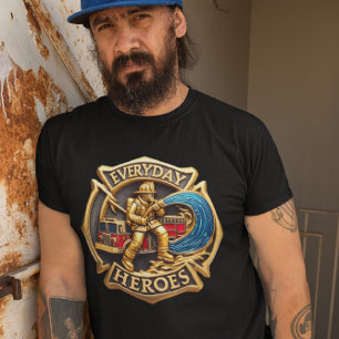 Heroic Fireman T Shirt