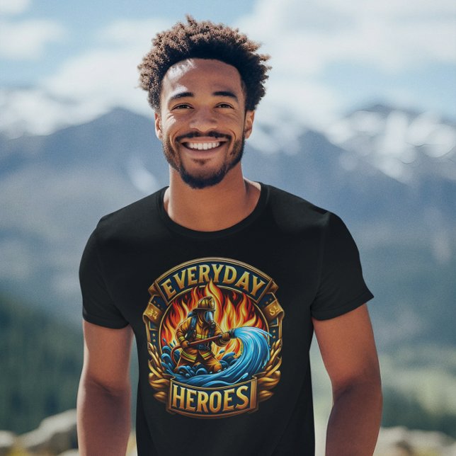 Heroic Fireman's Battle T Shirt (Skapare uppladdad)