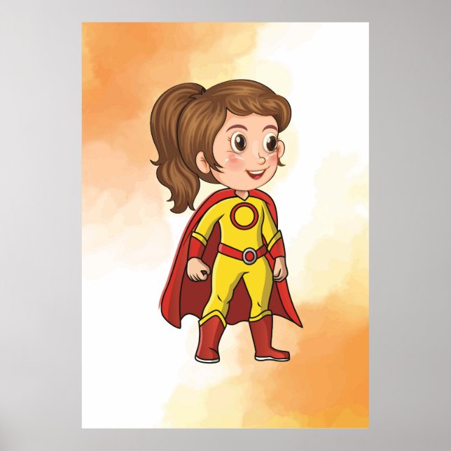 Heroic Girl  Poster - Roligt Kids Factory (Framsidan)