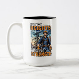 Heroic Lineman Power Line Worker Birthday Gift Två-Tonad Mugg
