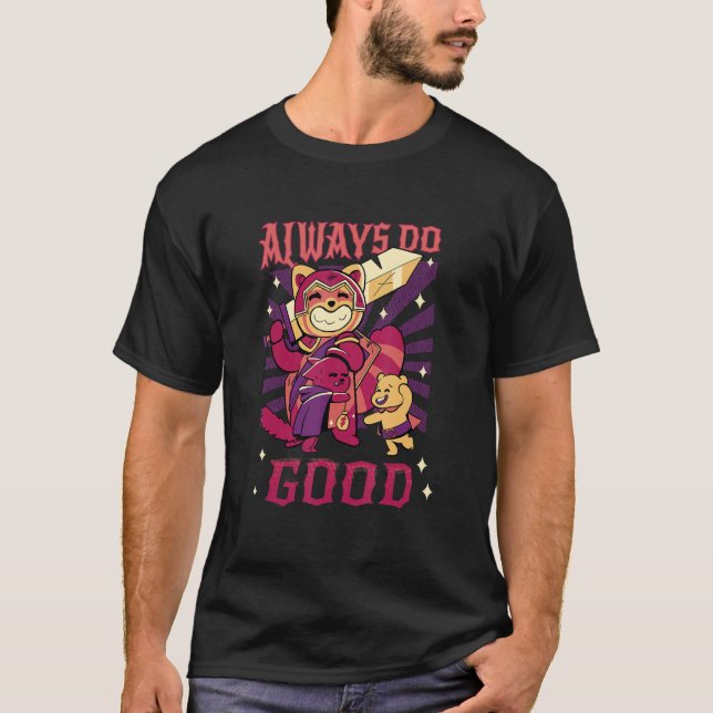 Heroic Medieval Warrior Racoon in Heavy Armor Dung T Shirt (Framsida)