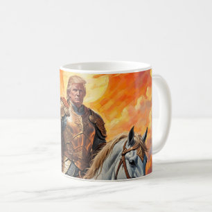 Heroic Trump Warrior in Golden Armor Kaffemugg