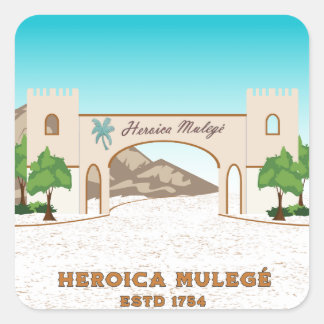Heroica Mulegé Baja California Sur Mexiko Fyrkantigt Klistermärke