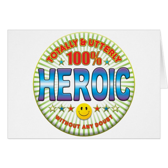 Heroiskt totalt hälsningskort (Framsidan Horizontal)