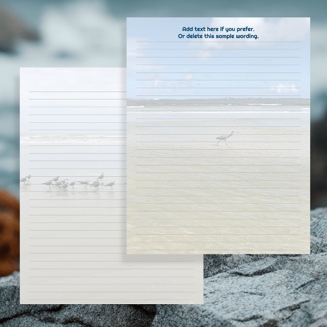 Heron and Shore Birds Lined Flyer Paper (Skapare uppladdad)