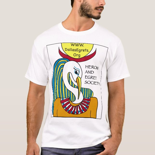 Heron- & Egretsamhälle Tee Shirt (Framsida)