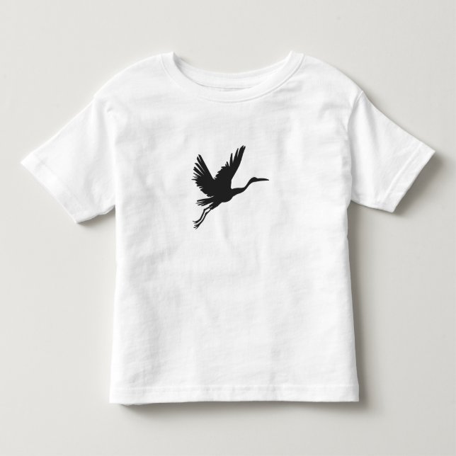Heron flight silhouette - Välj bakgrund färg T Shirt (Framsida)
