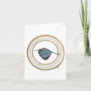 Heron i Flight Folant Note Card Kort
