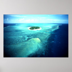 Heron Island, Underbar Barrier Reef, Australien Poster