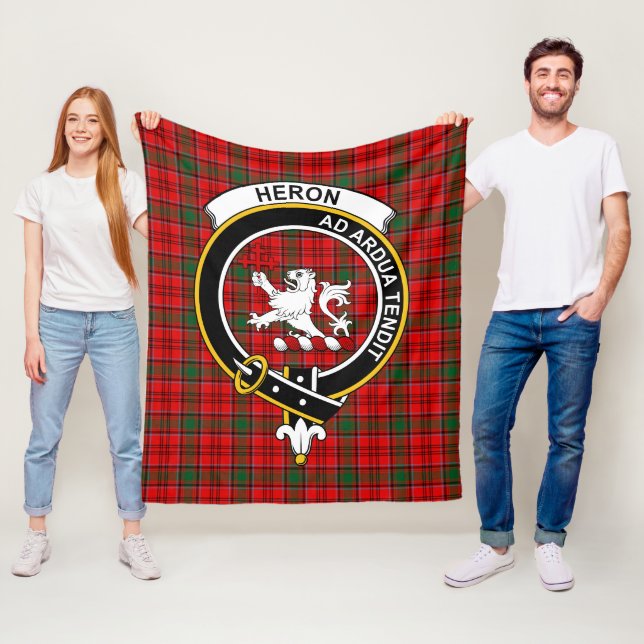 Heron-klanens Tartan-ruta Fleecefilt (På plats)