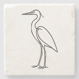 Heron Line Art – Minimalist Bird Illustration Stenunderlägg