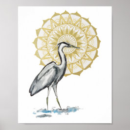 Heron Mandala 8x10 Skriv ut Poster