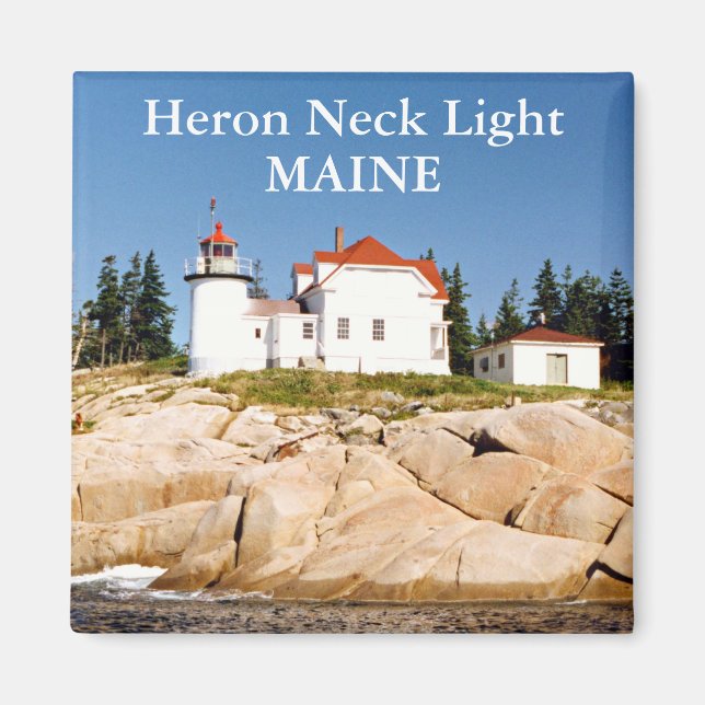 Heron Nacke Light, Maine Magnet (Framsidan)