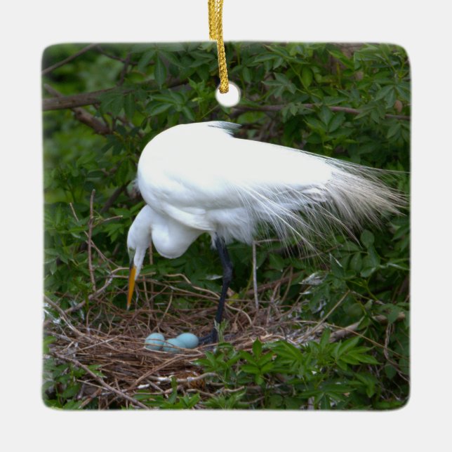 Heron Nest with Eggs Ornament (Framsida)