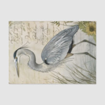 Heron och Solros Decoupage