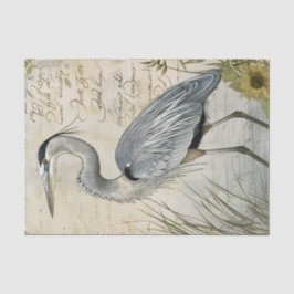Heron och Solros Decoupage