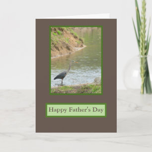 HERON PÅ POND/LYCKLIG FARS DAG-KORT TACK KORT