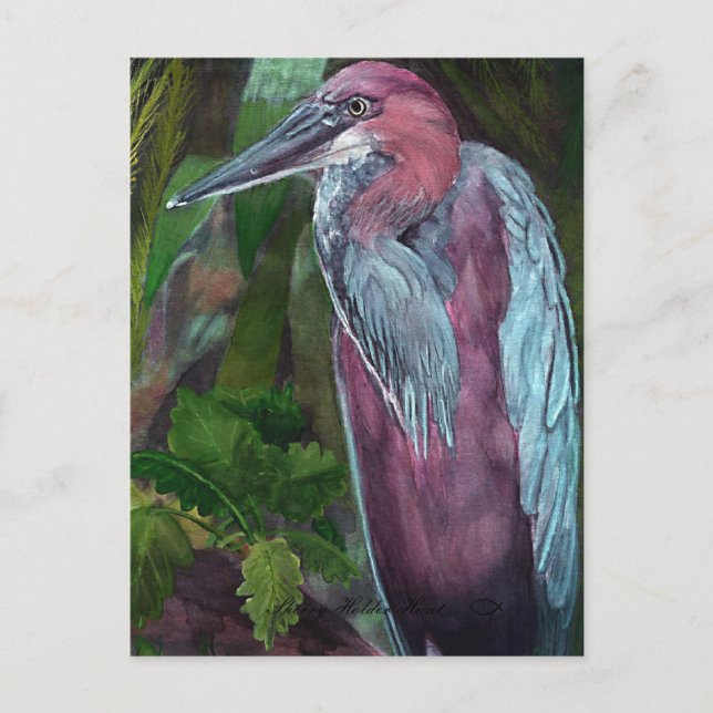 Heron Permanent Ensam 2 vykort (Framsida)