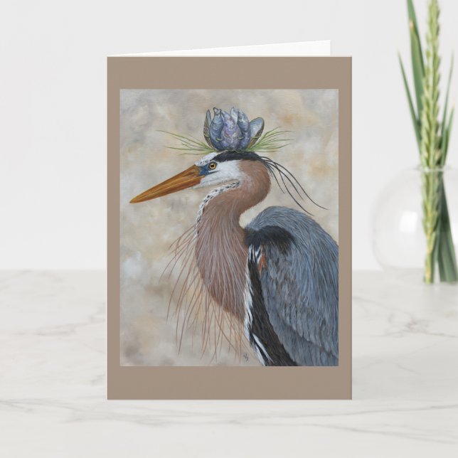Heron Royalty-hälsningskort Kort (Framsida)