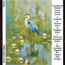 Heron Staning mellan Vatten Lilies EF1L Decoupage