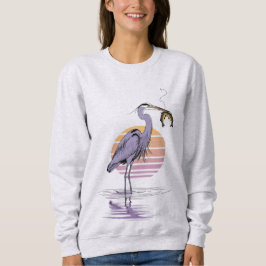 Heron Sunset Scene – Women’s Sweatshirt T Shirt