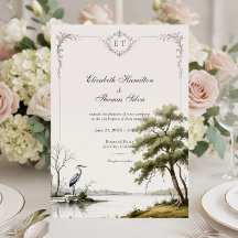 Heron Toalett Fransk Landstil Monogram Bröllop