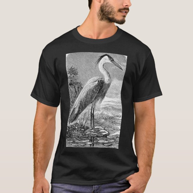 Heron Tshirt T Shirt (Framsida)