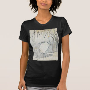 Heron under ett pilträd vid Ryuryukyo, Shinsai T-shirt