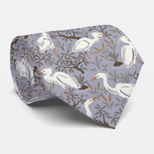 Heron vatten-dammen - lavender - underbar fåglarti slips