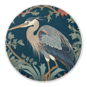 Heron William Morris stil Lämnat Sea Marine Bird Knopp