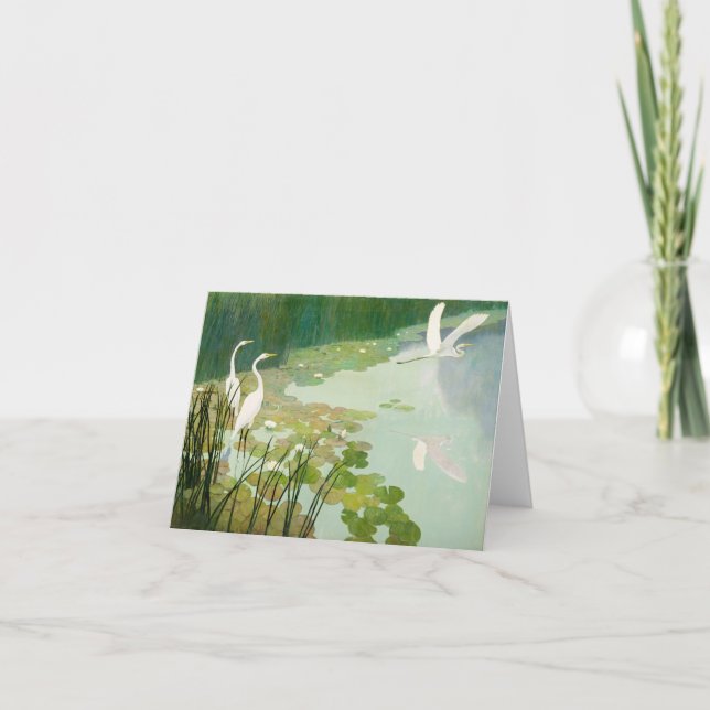 Herons in Summer by Newell Convers Wyeth Tack Kort (Framsida)