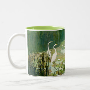 Herons in Summer by Newell Convers Wyeth Två-Tonad Mugg