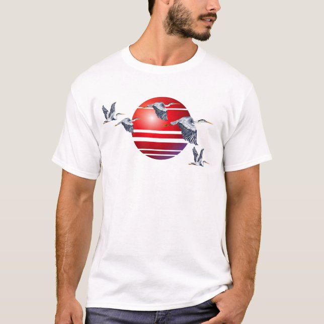 Herons och solT-tröja T Shirt (Framsida)