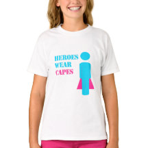 Heros Bära Capes (Teal/Rosa) T-Shirt